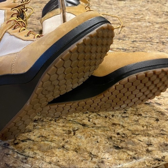 Timberland Women’s Spring Point Lace Up 14” Wedge Boots Wheat/Brown size 7 - Picture 3 of 9